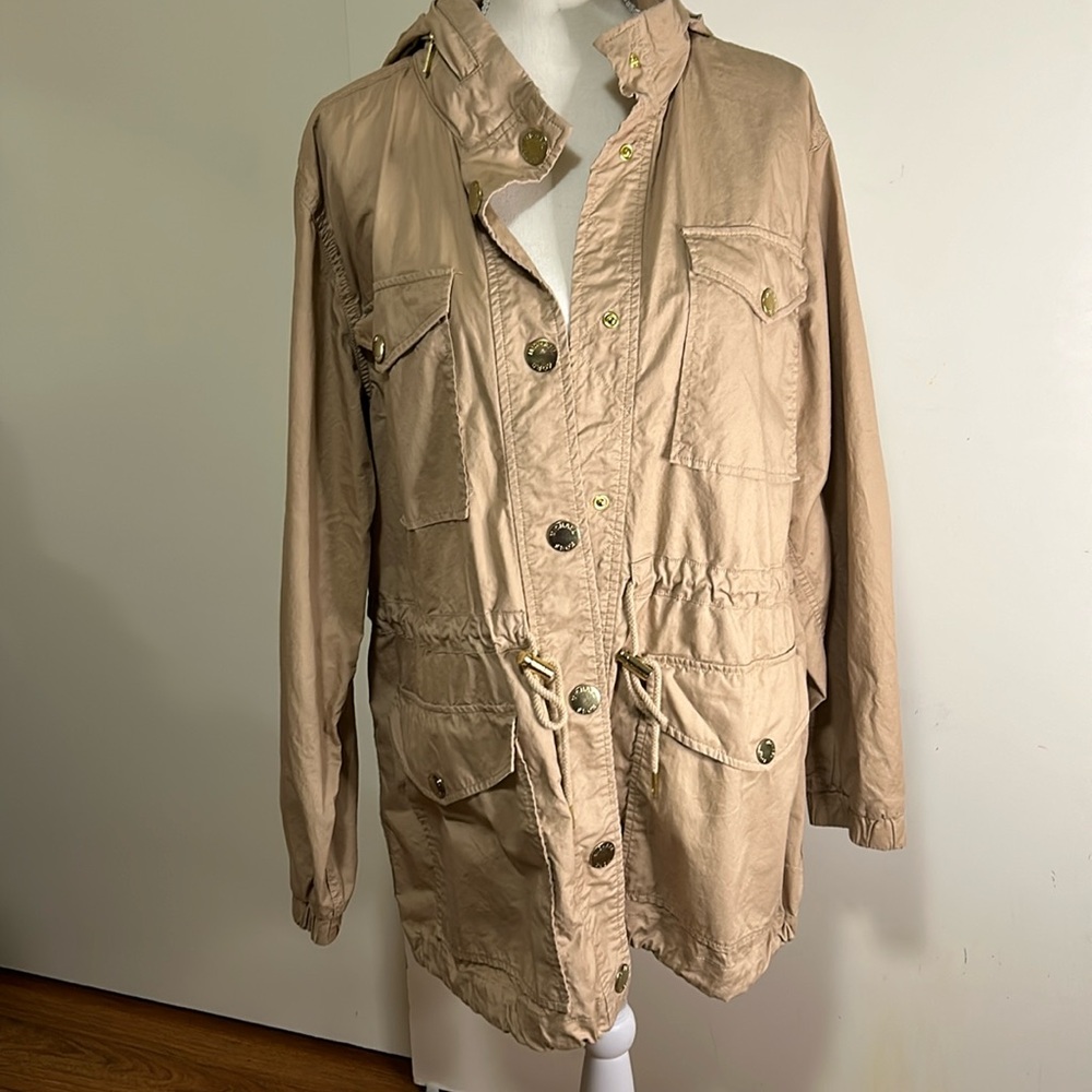 Michael Kors Tan Hooded Anorak Jacket